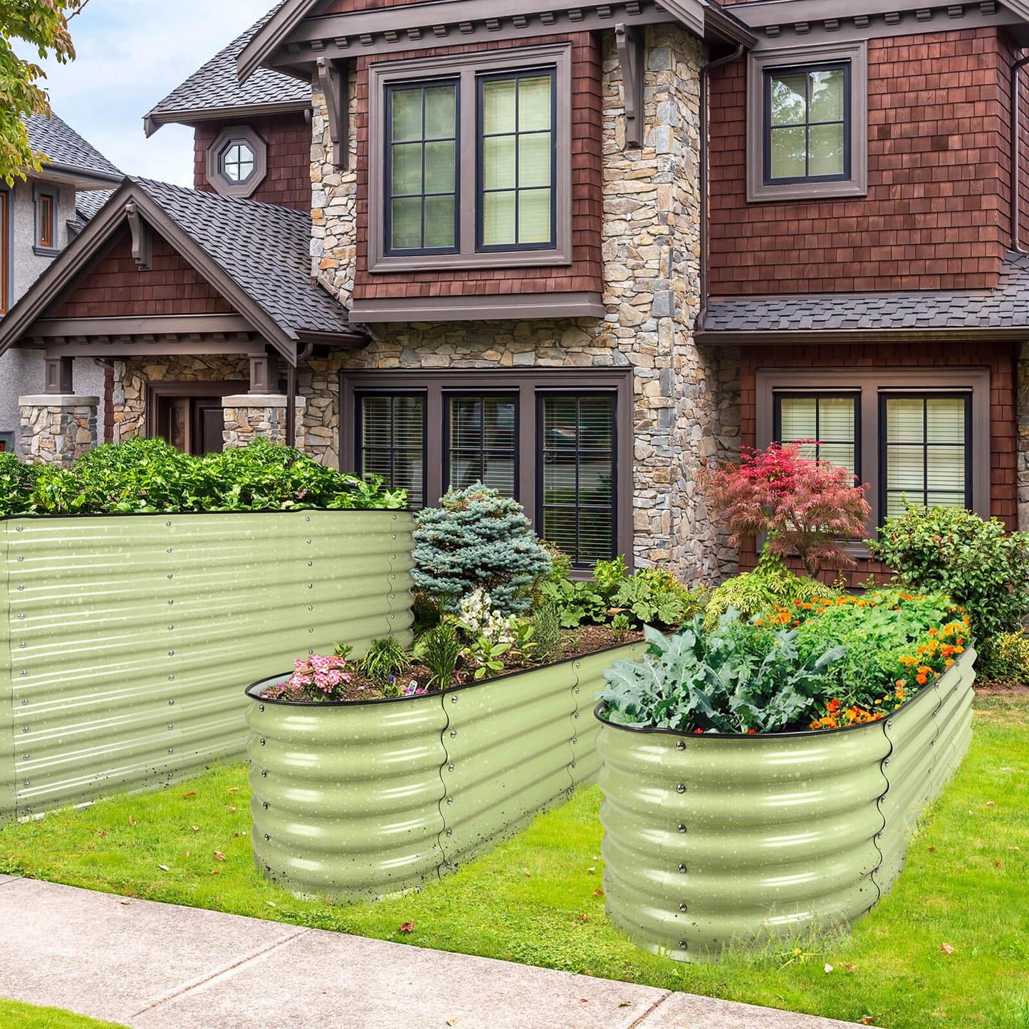 Olle Gardens 17" Tall, 12-in-1 Raised Garden Beds