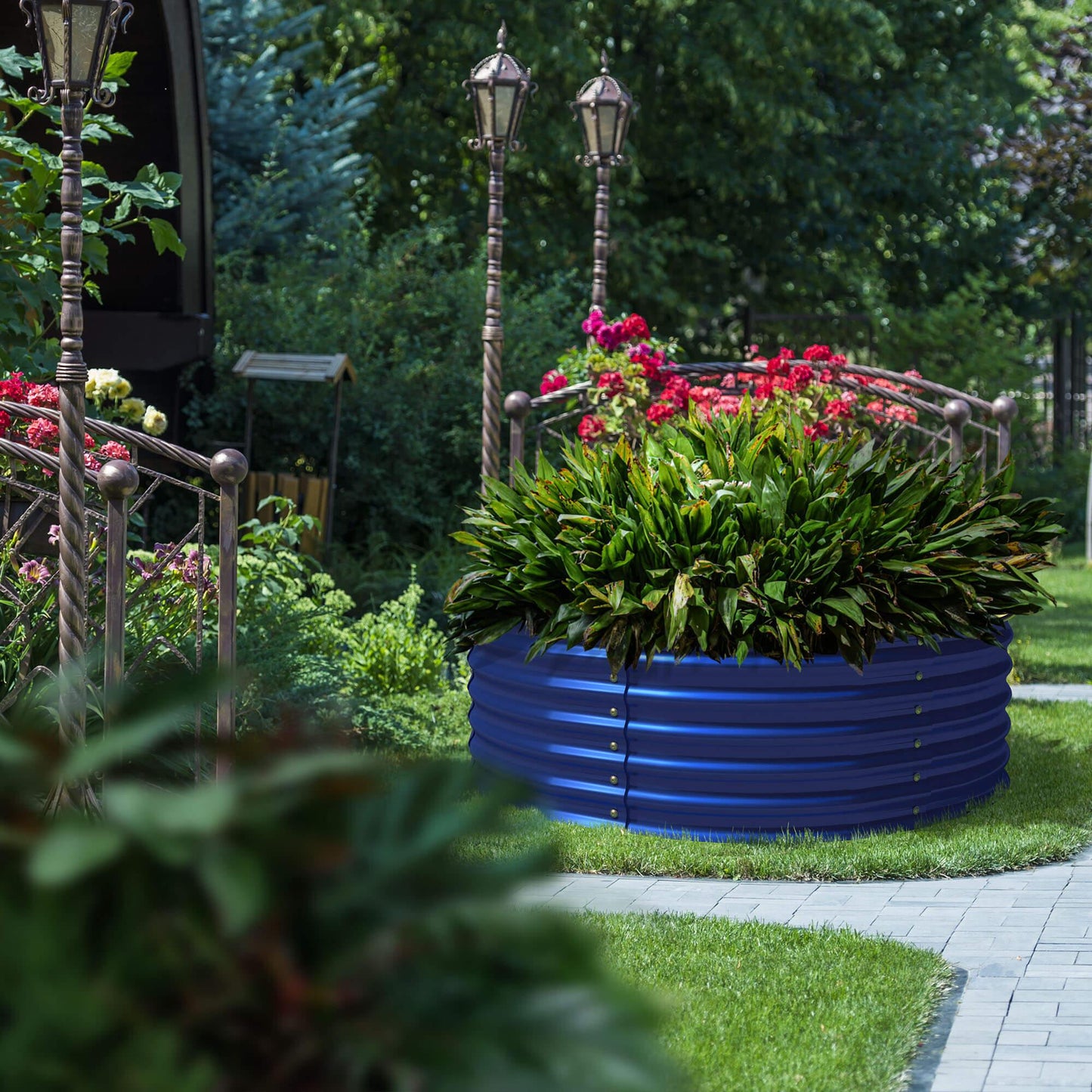 Olle Gardens 17" Tall x 42" Round Raised Garden Beds