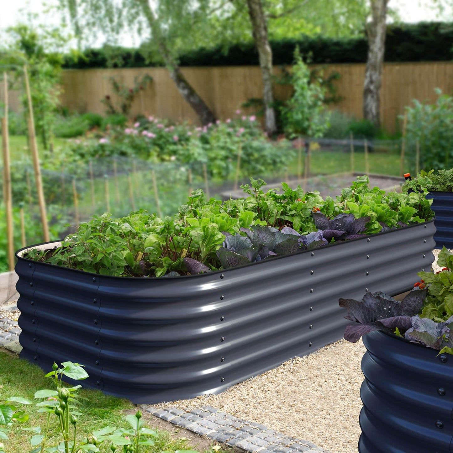Olle Gardens 17" Tall, 12-in-1 Raised Garden Beds