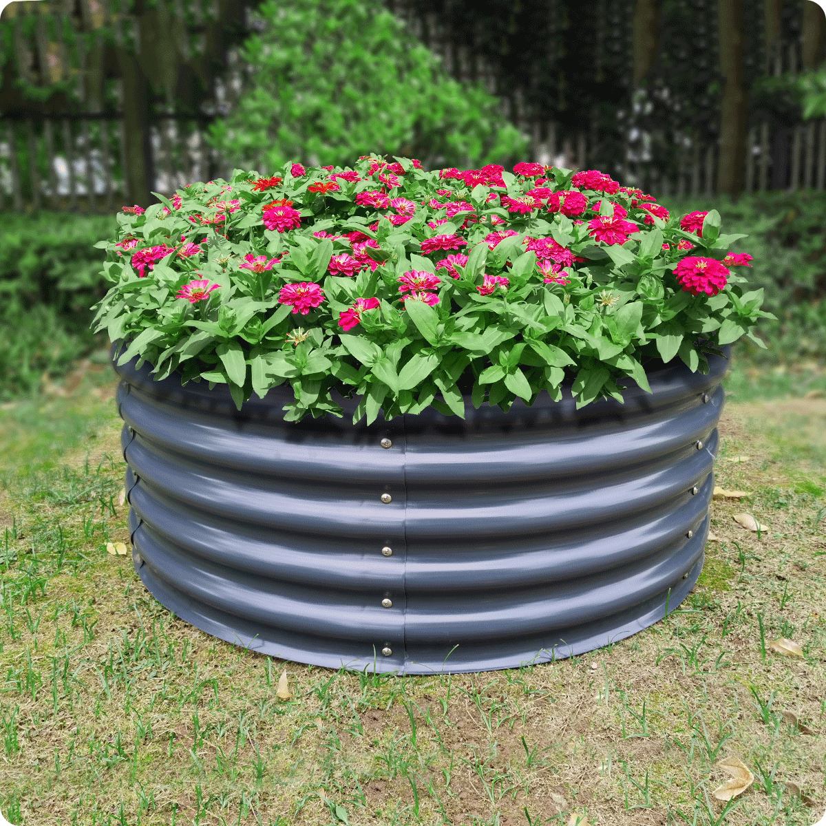 Olle Gardens 17" Tall x 42" Round Raised Garden Beds