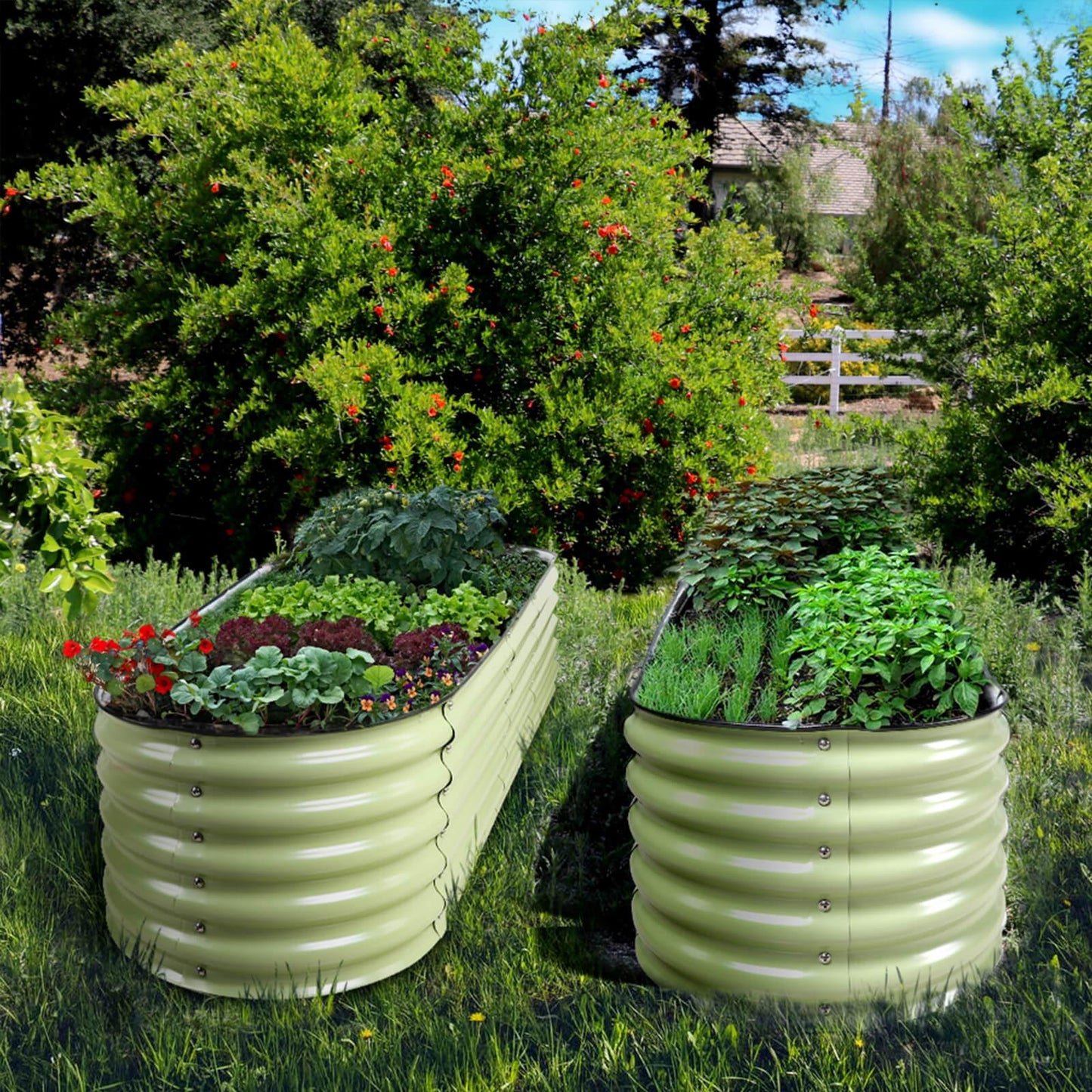 Olle Gardens 17" Tall, 12-in-1 Raised Garden Beds