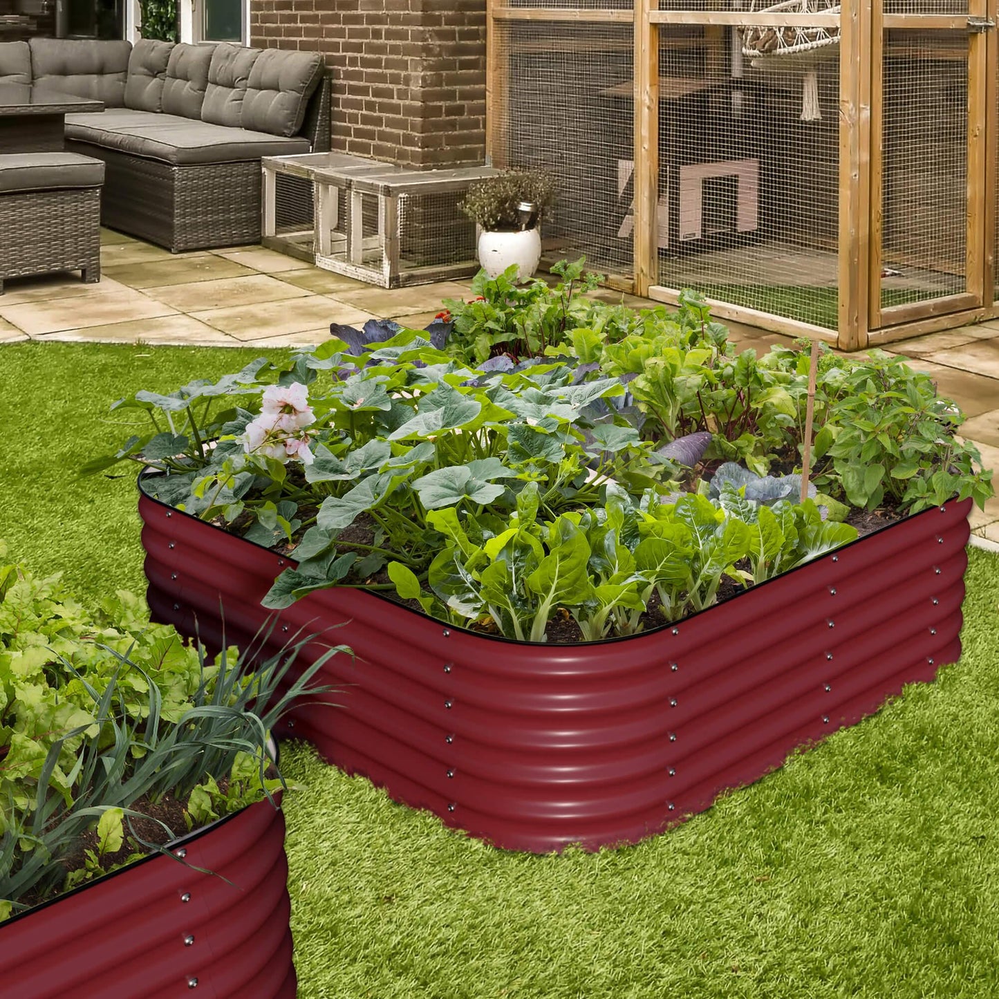 Olle Gardens 17" Tall, 12-in-1 Raised Garden Beds
