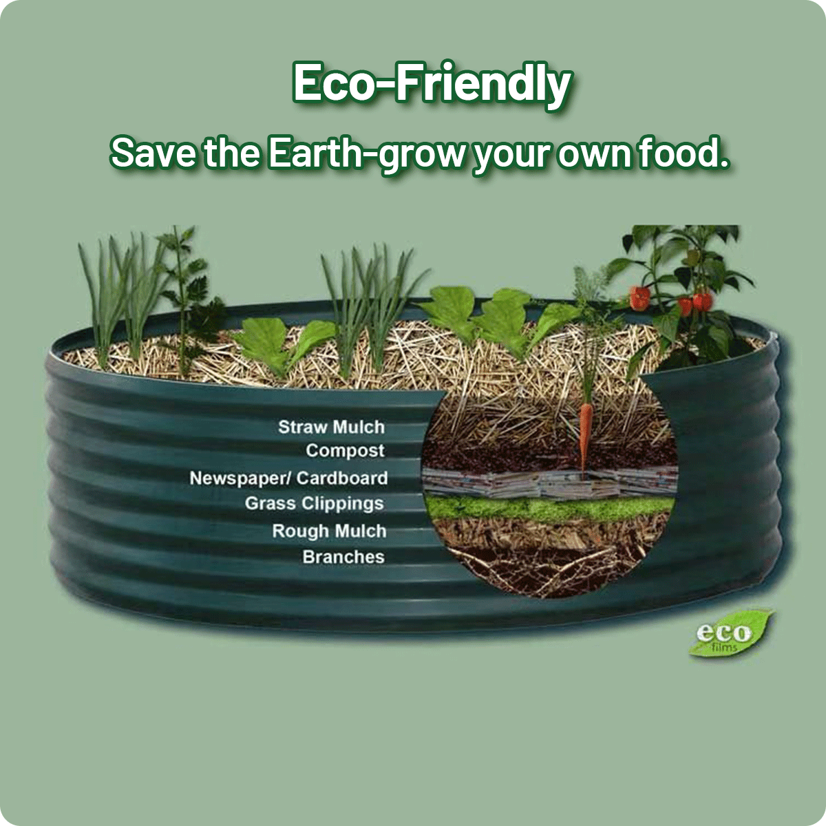 Olle Gardens 17" Tall x 42" Round Raised Garden Beds