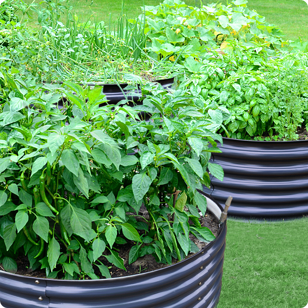 Olle Gardens 17" Tall x 42" Round Raised Garden Beds