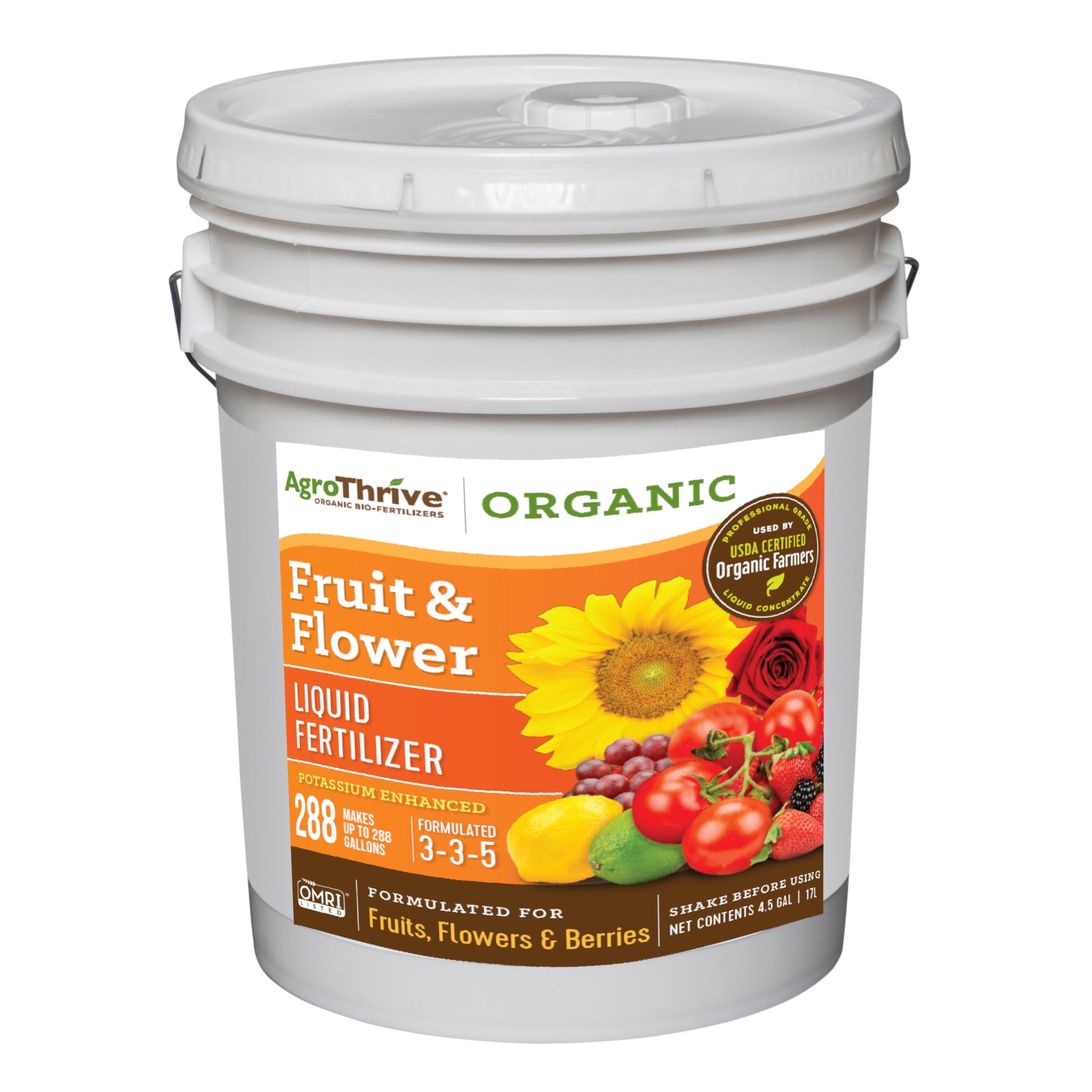 organic fertilizer for fruiting plants AgroThrive Fruit & Flower Fertilizer