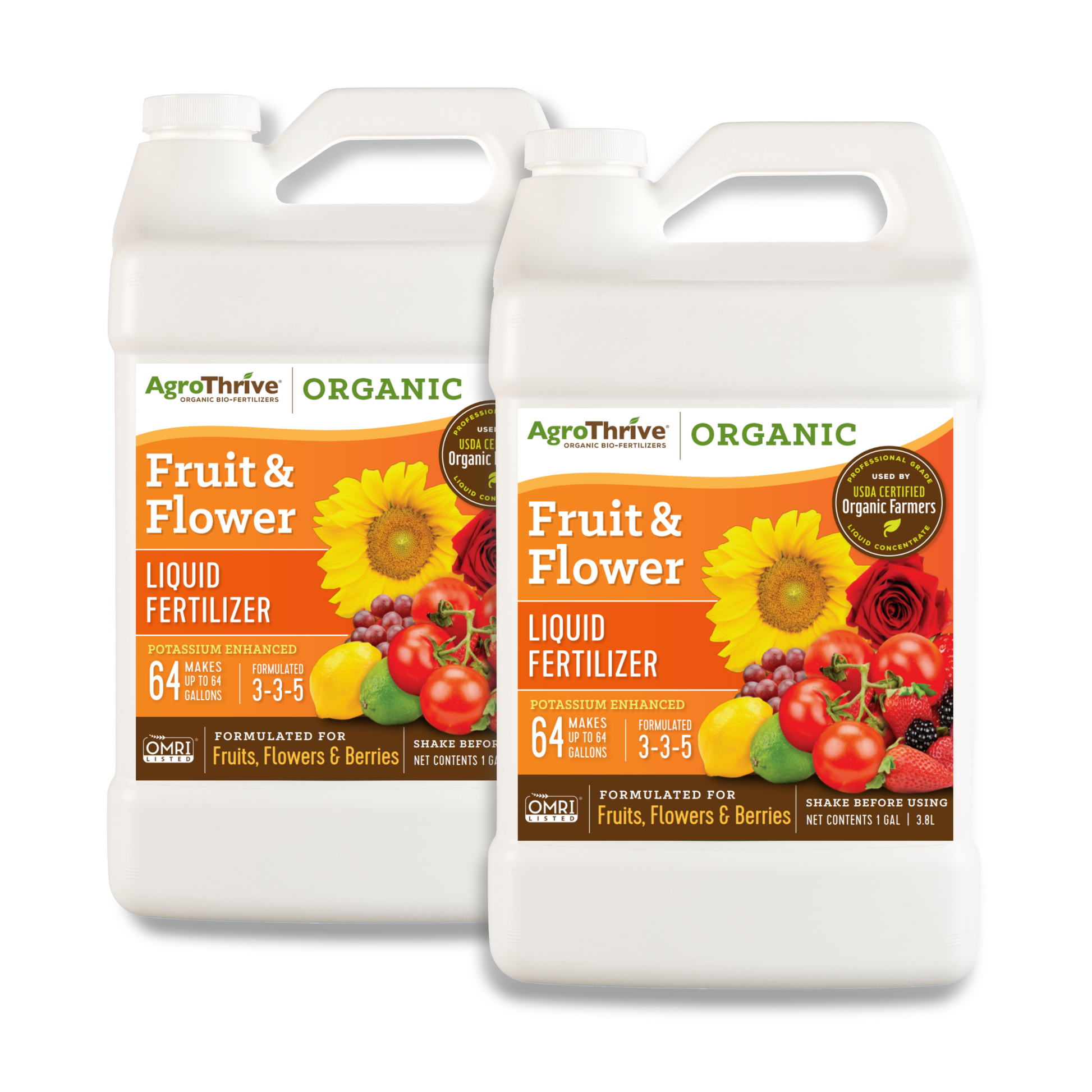 AgroThrive Fruit & Flower Fertilizer - 3-3-5 Guaranteed Analysis