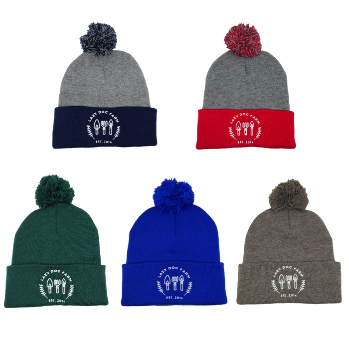 Lazy Dog Farm Embroidered Beanie - Assorted Colors