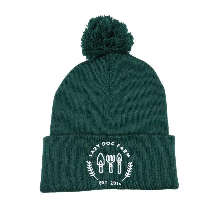 Lazy Dog Farm Embroidered Beanie - Forest