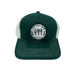 Embroidered Lazy Dog Farm Hat - Green/White